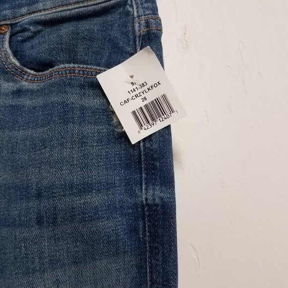 Mother Denim Jeans Blue Womens 28 The Vamp Fray Wash Crazy Like a Fox 1141-383 - Picture 4 of 10